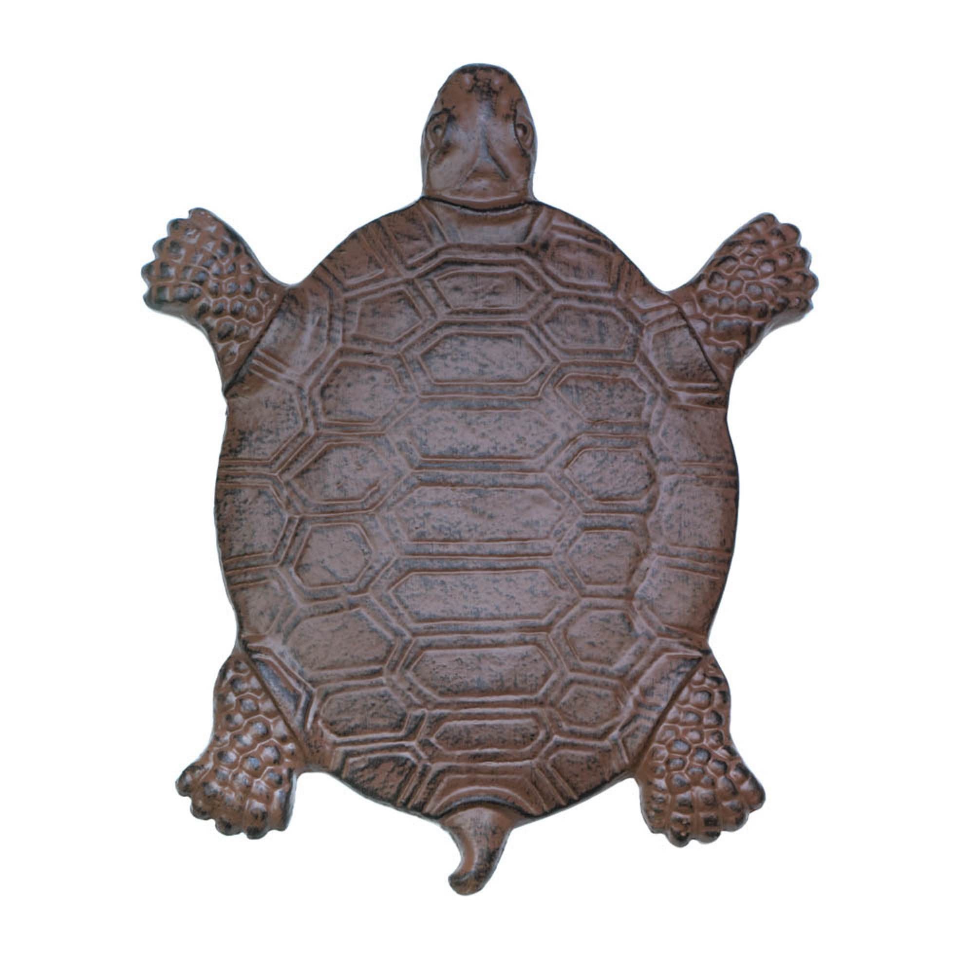 12.25" Brown Turtle Outdoor Garden Stepping Stone