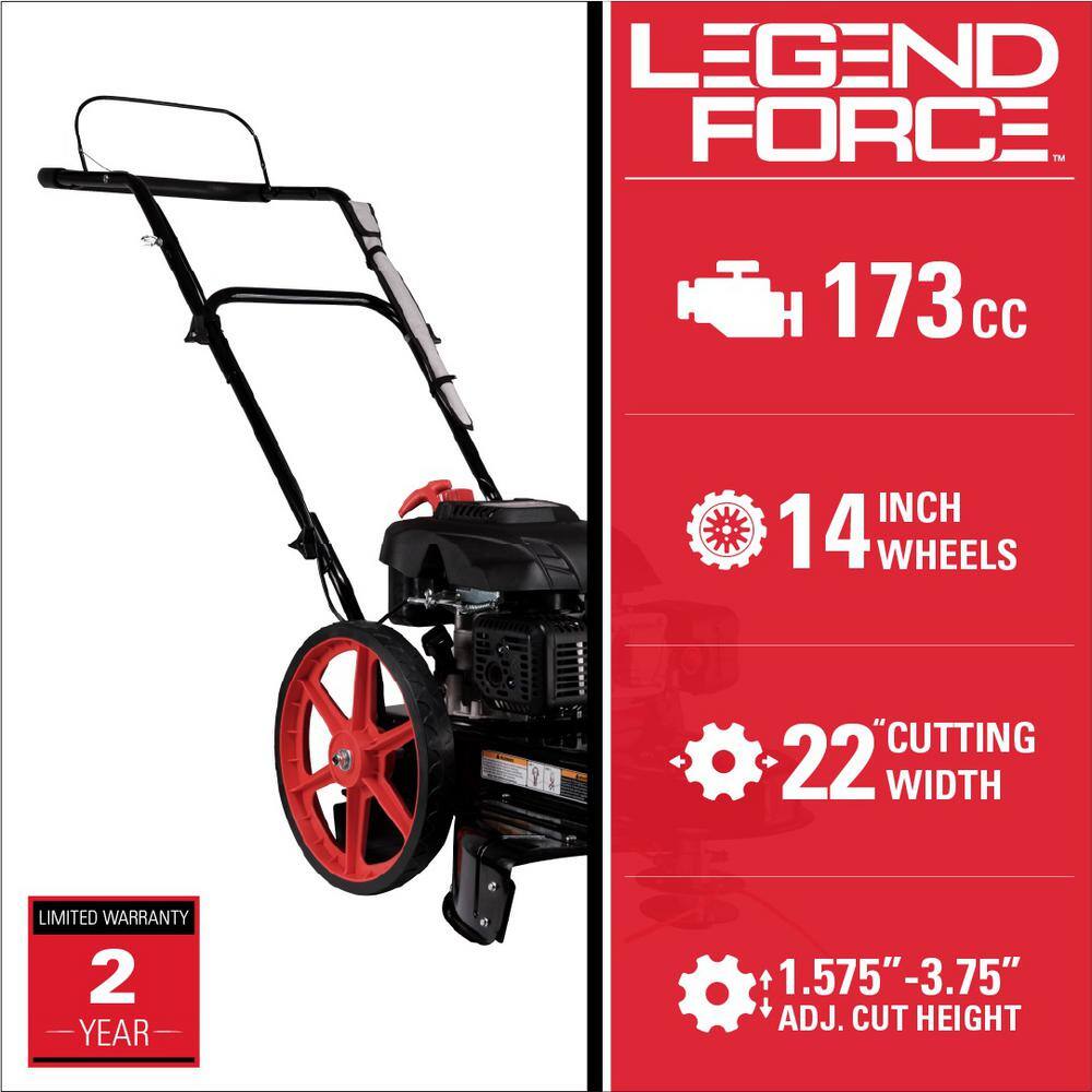 Legend Force 22 in. 173 cc Gas Walk Behind String TrimmerMower LF22173ST