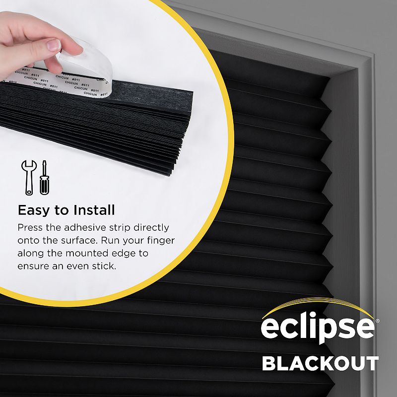 eclipse Blackout Paper Pleated Cut-To-Width Two Piece Shade Set