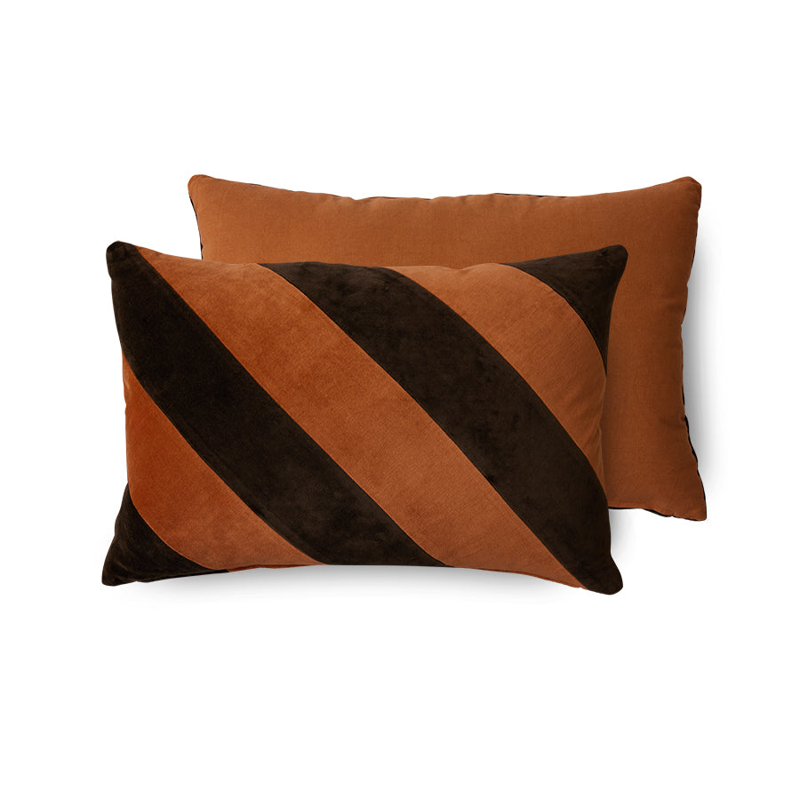 Striped velvet pillow September