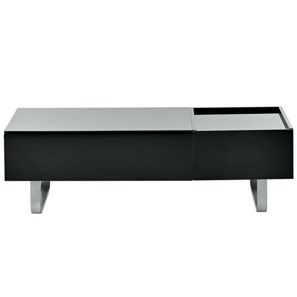 Multifunctional Coffee Table with Lifted Tabletop， High-gloss Surface Sofa Table for Living Room