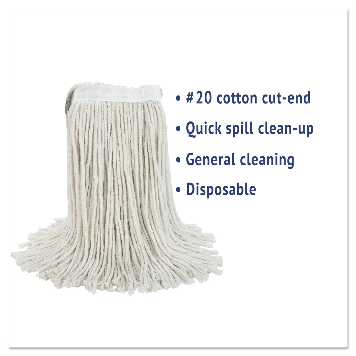 Cut-End Wet Mop Head by Boardwalkandreg; BWK2020CCT