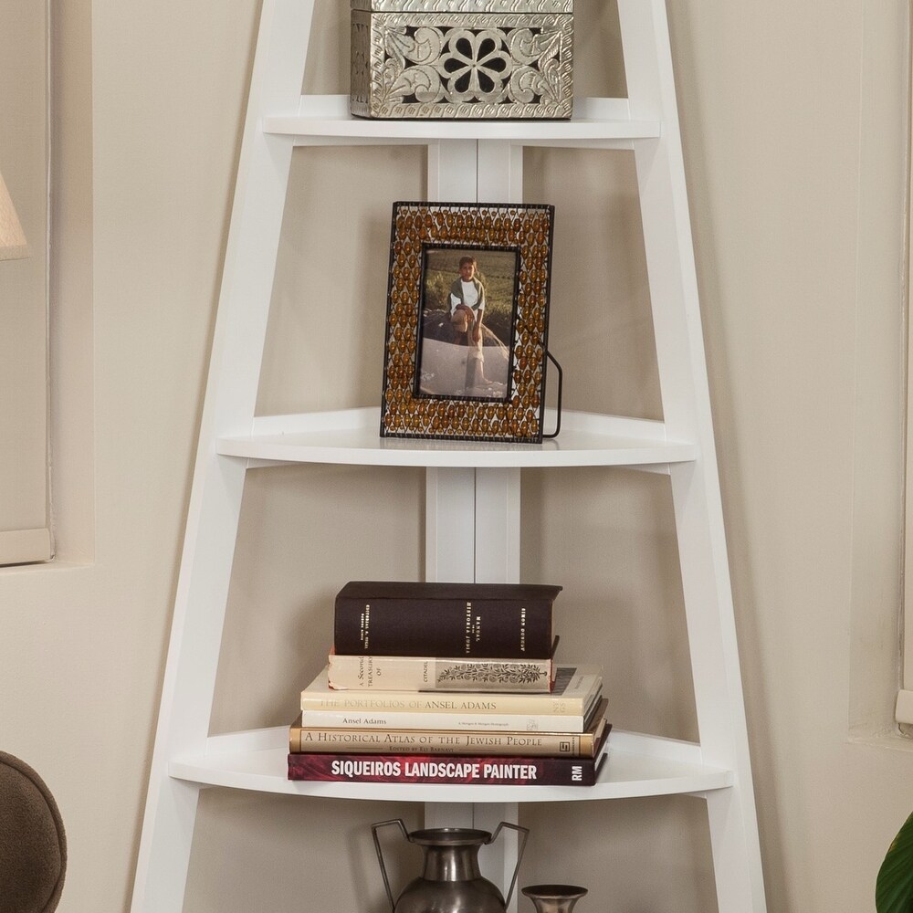 Danya B. 5 Tier Corner Ladder Display Bookshelf