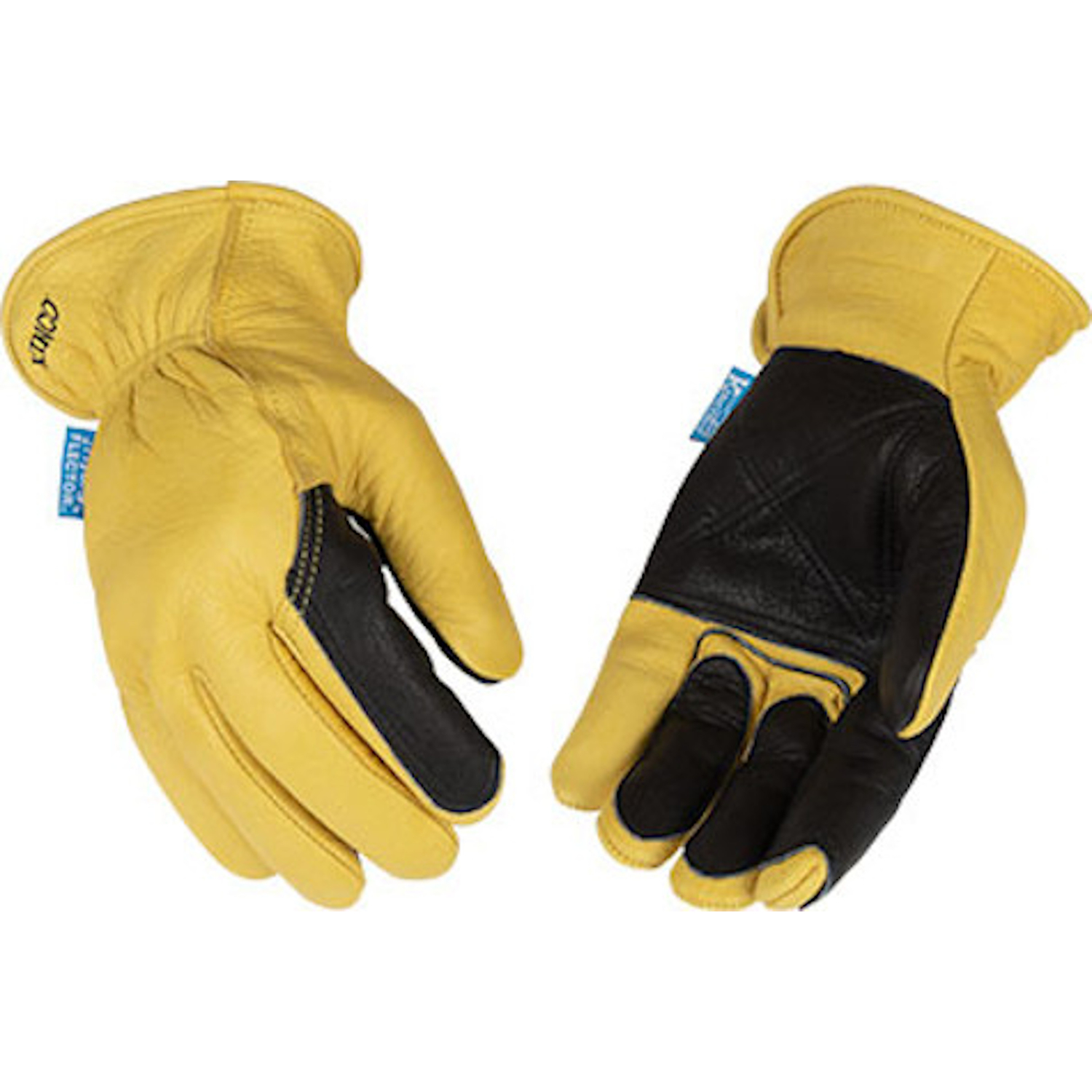 Kinco Hydroflector Men\u0027s Indoor/Outdoor Full Grain Driver Gloves Black/Gold M 1 pair