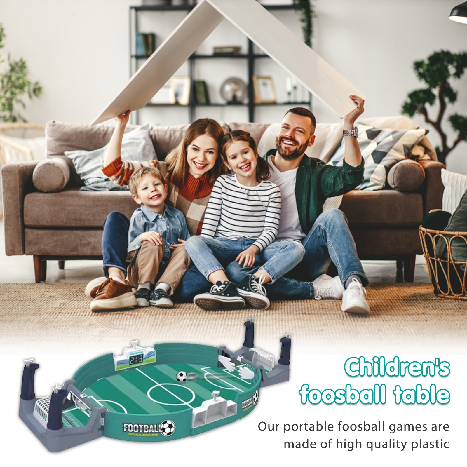 Clearance! Mini Foosball Games with 7 Pcs Mini Football, Football Tables Football Games Table Top Football Game, Table Top Soccer Game for Kids, Desktop Sport Board Game for Family Game Night Fun