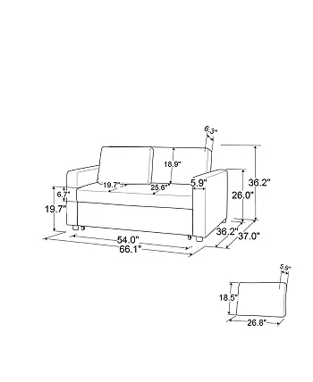 Serta Helga 66 Convertible Sofa