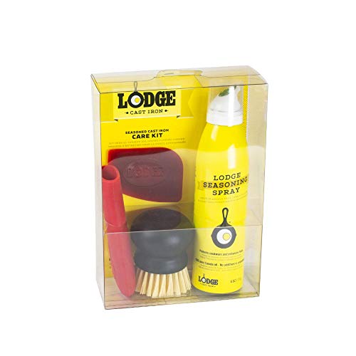 Lodge Cast Iron A-CARECP1PLT Seasoned Cast Iron Care Kit, One Size, Assorted