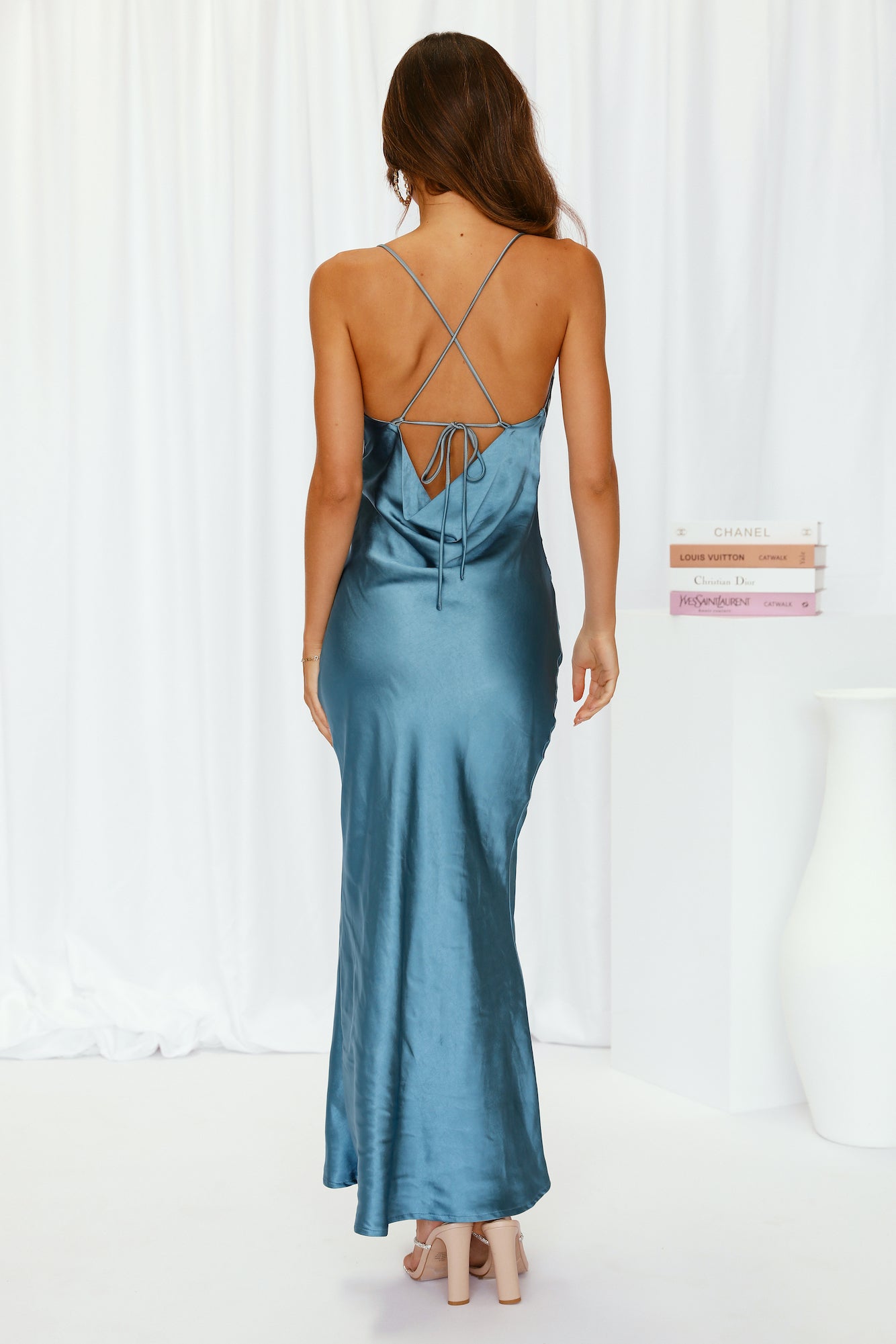 Kissin All Night Maxi Dress Midnight Blue