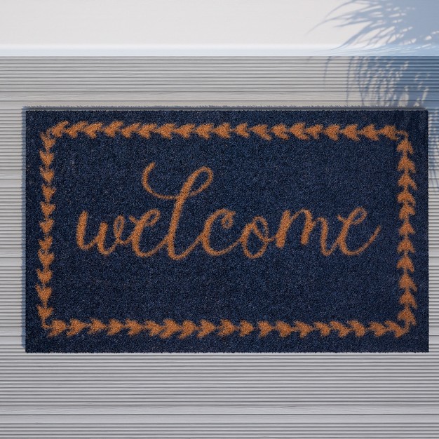 Emma And Oliver Weather Resistant Coir Doormat With Anti slip Rubber Backing For Indoor outdoor Use