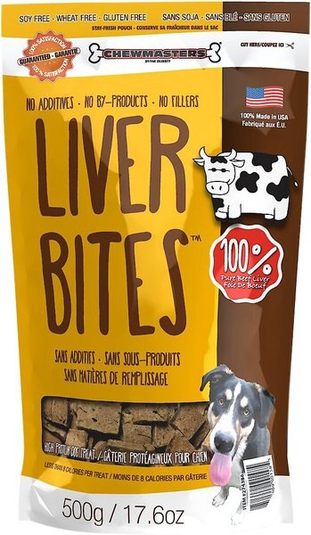 Chewmasters Beef Liver Bites Freeze-Dried Dog Treats