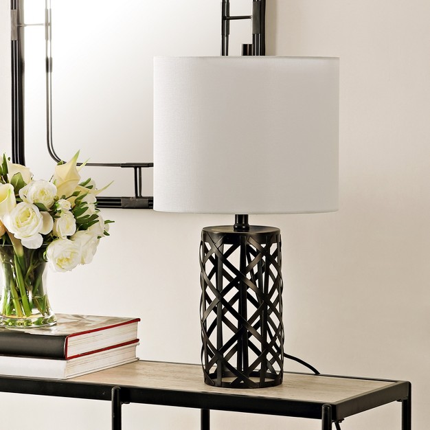 Berny Iron Table Lamp Black Safavieh