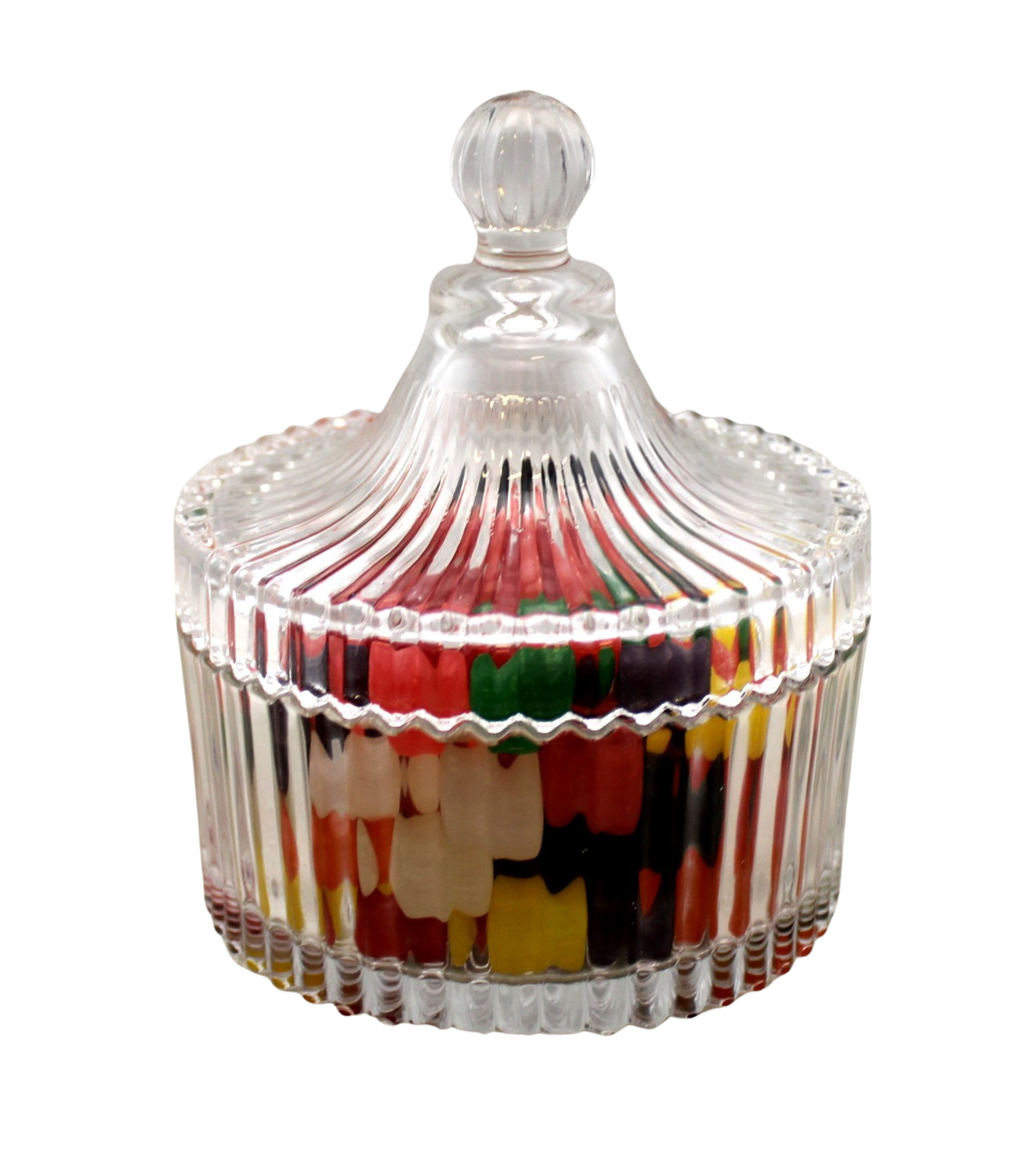 Dependable Industries Inc. Essentials Glass Candy and Sugar Bowl with Lid Round - Perfect for Candy， Sugar and Cubes， Instant Coffee Essential Addition to Your Kitchen Table