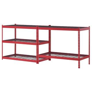 Husky 5-Tier Heavy Duty Boltless Steel Garage Storage Shelving Unit in Red (48 in. W x 78 in. H x 24 in. D) N2R482478W5R