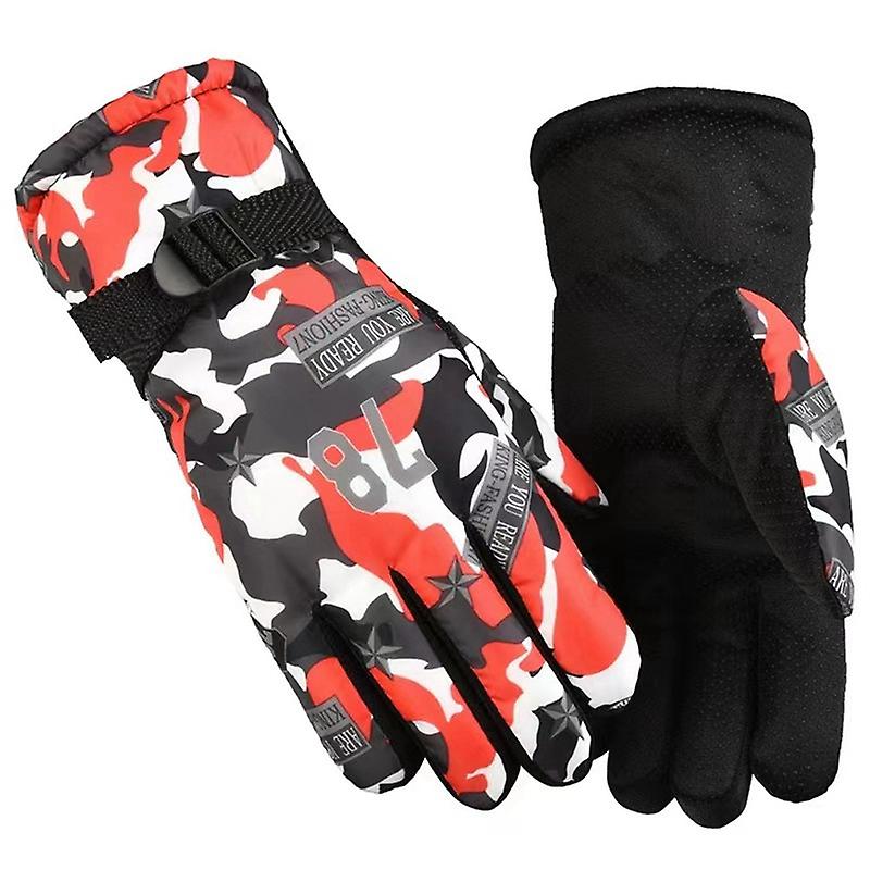 Skateboarding Gloves Waterproof Winter Warm Gloves Snowboard Gloves Motorcycle Riding Snow Windproof Gloves For Man Woman