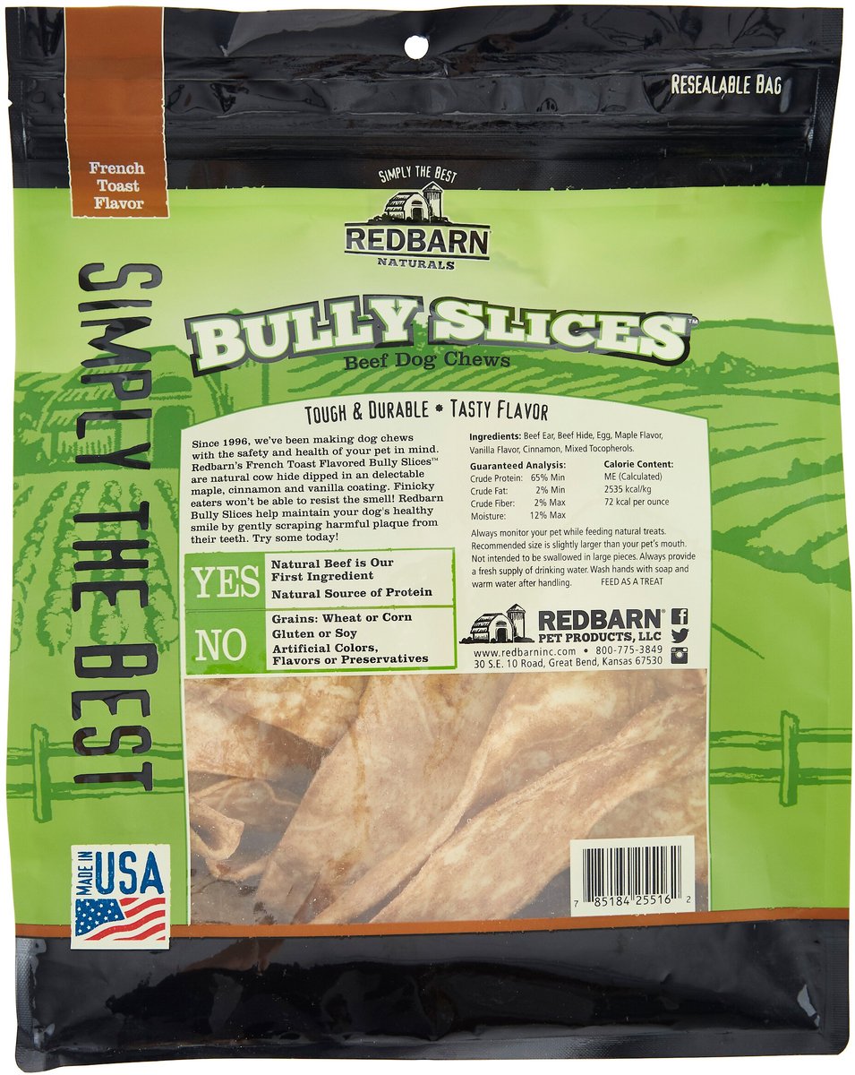 Redbarn Bully Slices French Toast Flavor Beef Dog Treats