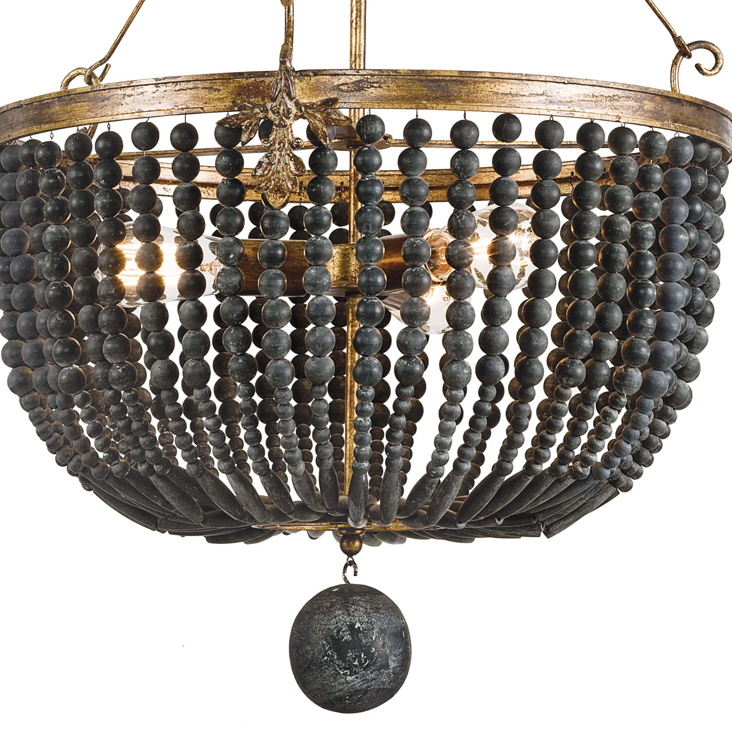 Fabian Wood Bead Chandelier by Southern Living