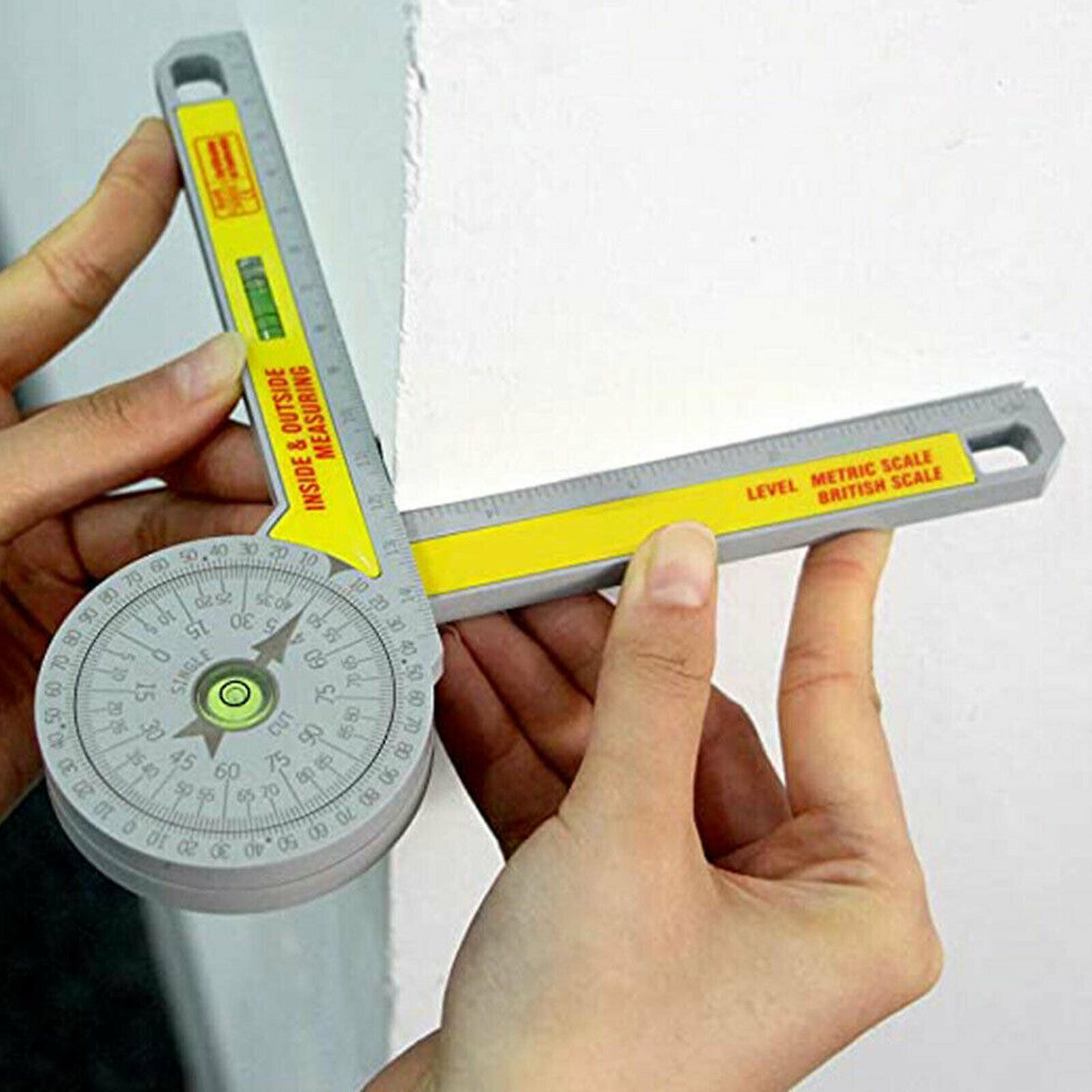 Angle Finder Miter Saw Protractor Measuring Ruler Tool Goniometer Pro Durable