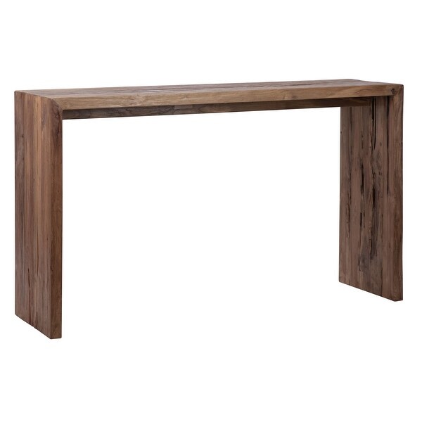 Camila 54-inch Rectangular Reclaimed Teak Waterfall Console Table