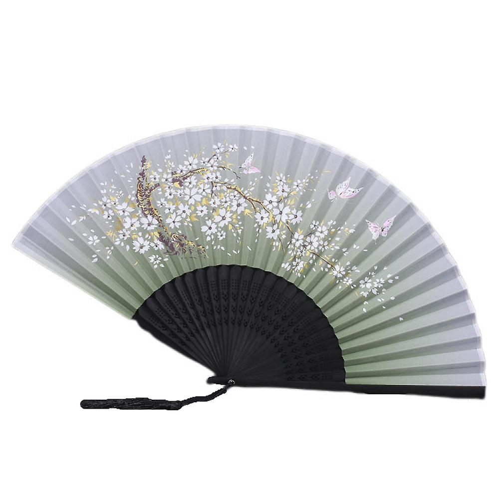 5pcs Chinese Japanese Floral Folding Hand Fan Vintage Handheld Folding Fan With Different Patterns Folding Fan For Wedding Dancing Party(style 4)