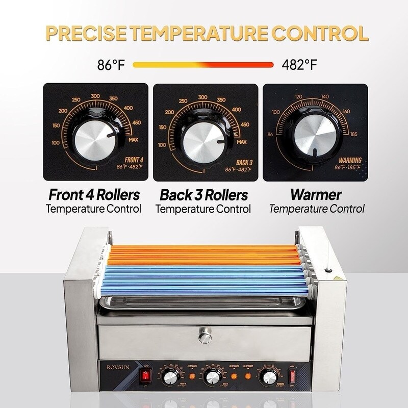 Electric Stainless Steel Hot Dog Grill Cooker Machine