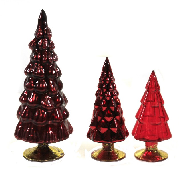 Small Hued Trees Set 3 Christmas Decorate Decor Mantle Cody Foster Decorative Sculptures