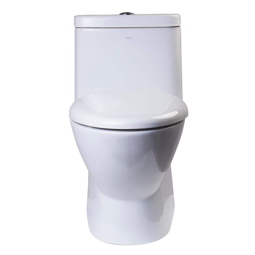 EAGO 1Piece 1116 GPF Dual Flush Elongated Toilet in White