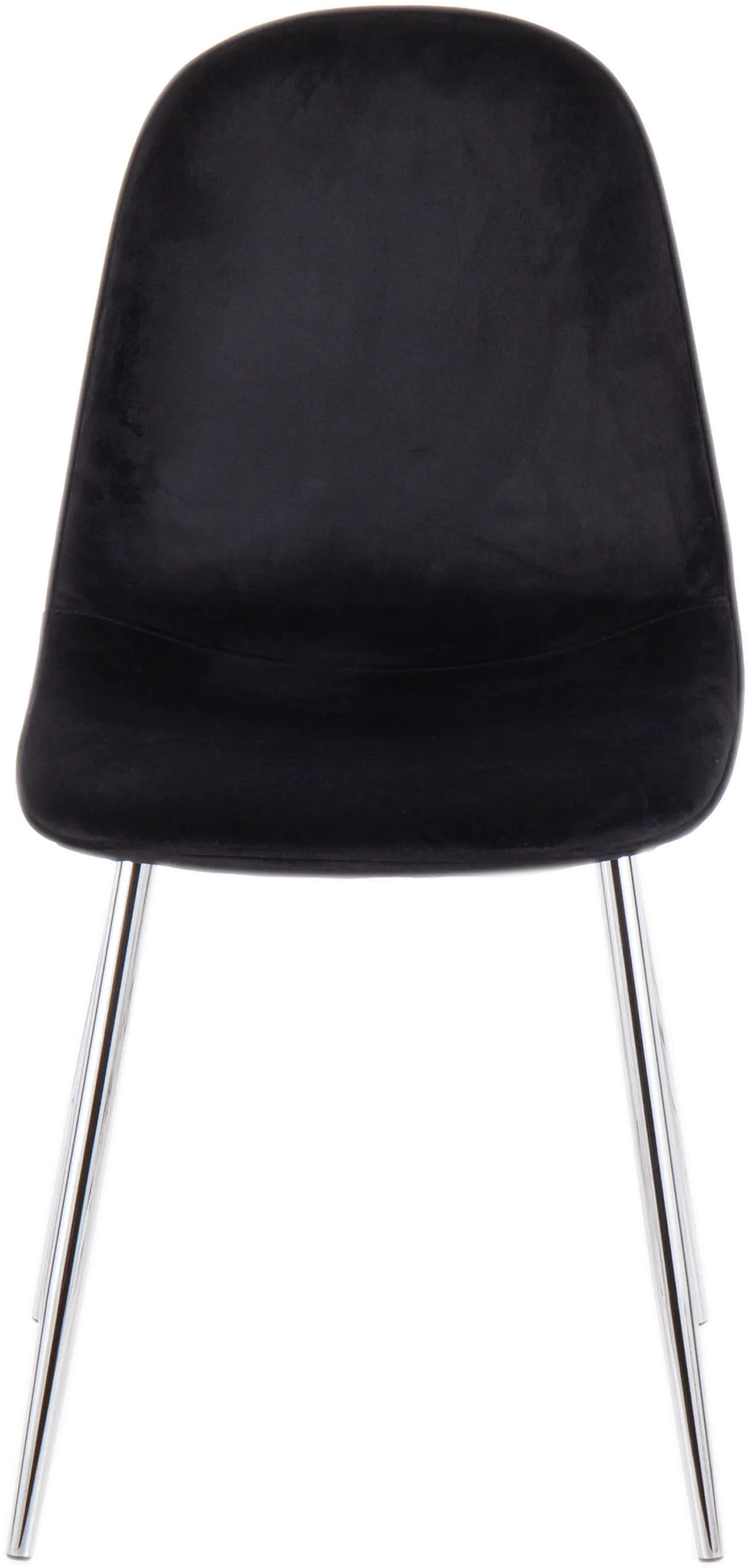 Contemporary Black and Chrome Dining Room Chair (Set of 2) - Pebble