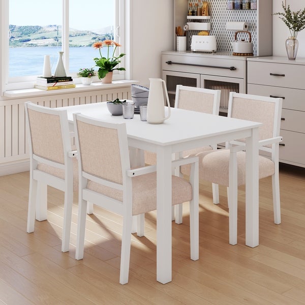 Wood 5-Piece Dining Table Set