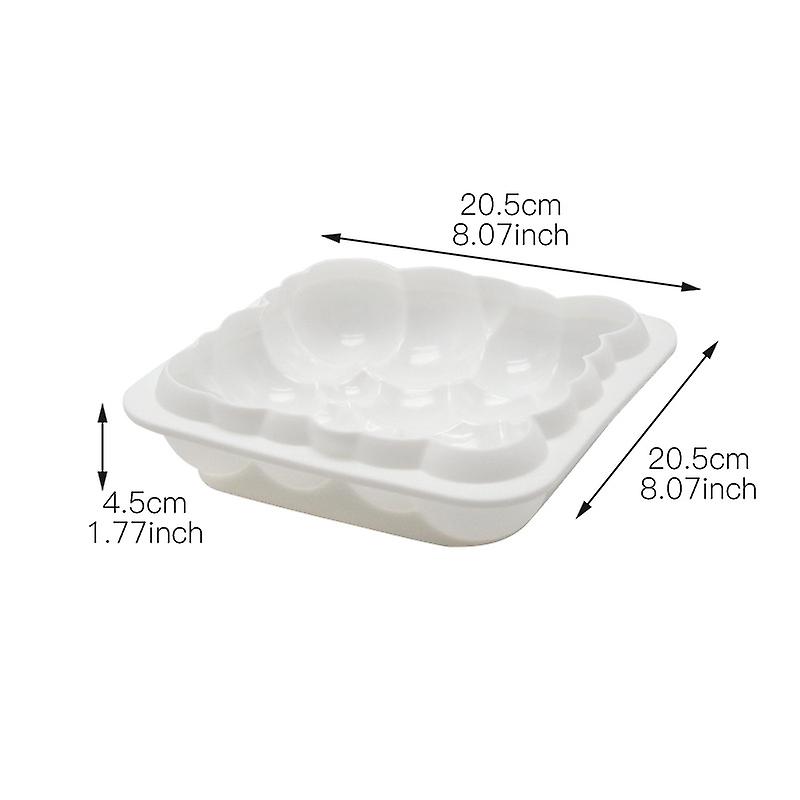 Square Auspicious Cloud Shape Silicone Mold - 1pc