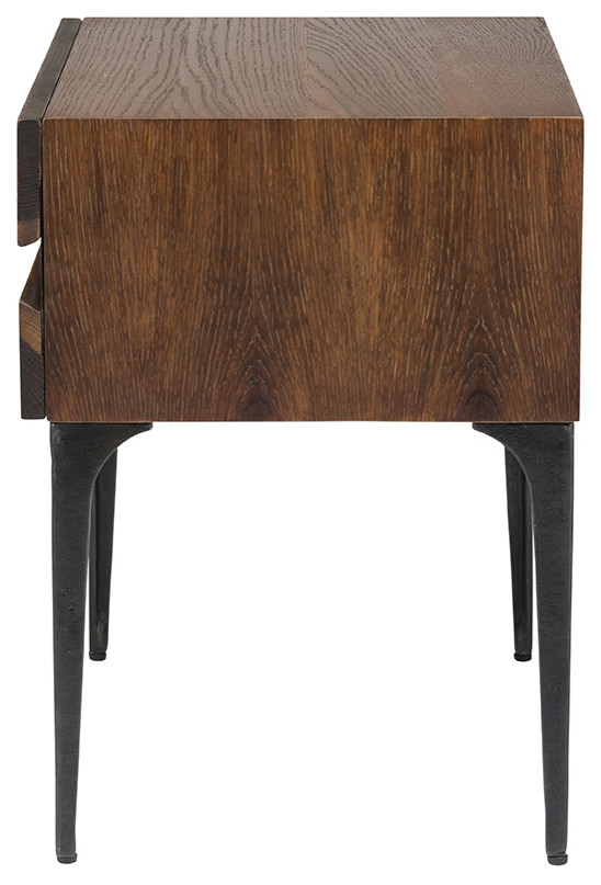 Prana Oak Side Table   Industrial   Side Tables And End Tables   by Nuevo  Houzz