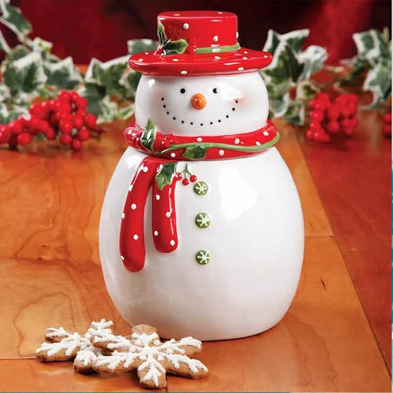 Gibson Home Jolly Plenitude 7.5 Snowman Cookie Jar