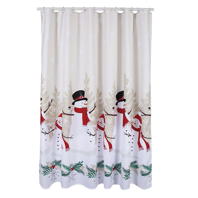 St. Nicholas Square Yuletide Snowman Shower Curtain