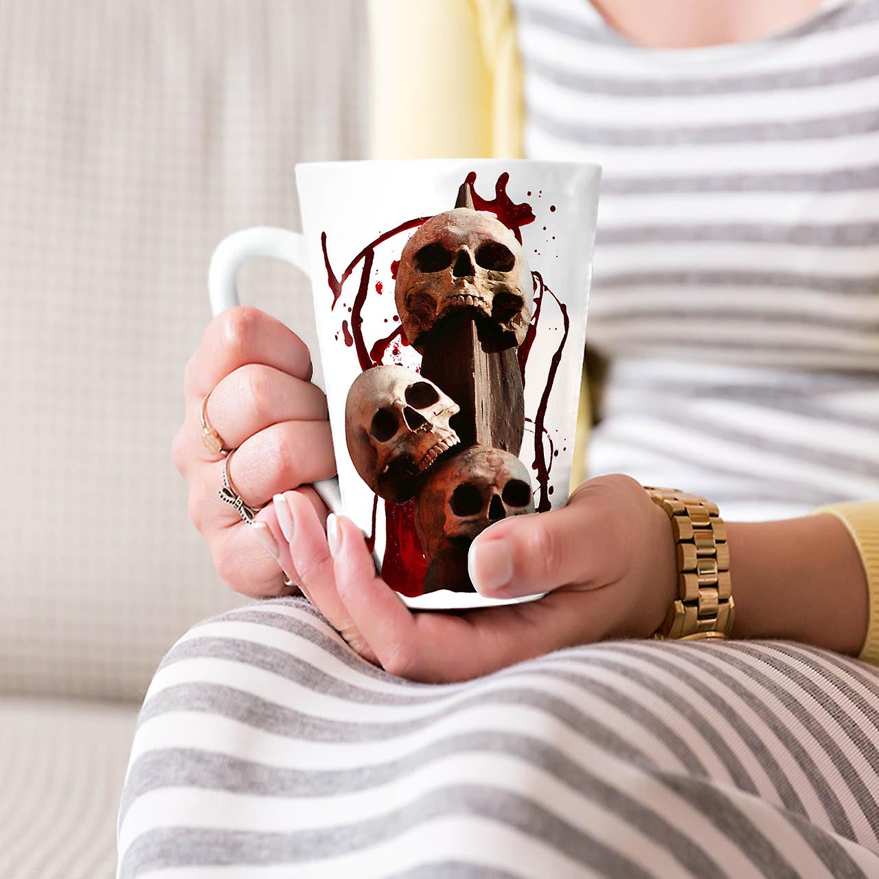 Bloody Skeleton Art NEW White Tea Coffee Ceramic Latte Mug 17 oz | Wellcoda