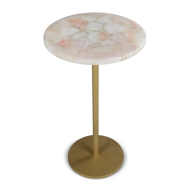 Rosie Round Chairside Table Agate Steve Silver Co