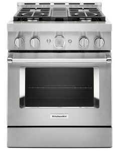 Kitchenaid KFGC500JSS 303939 Smart CommercialStyle Gas Range with 4 Bur