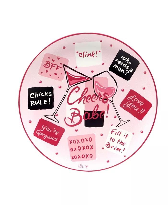 Certified International Lolita Divas on the Loose 4 Piece Dessert Plate