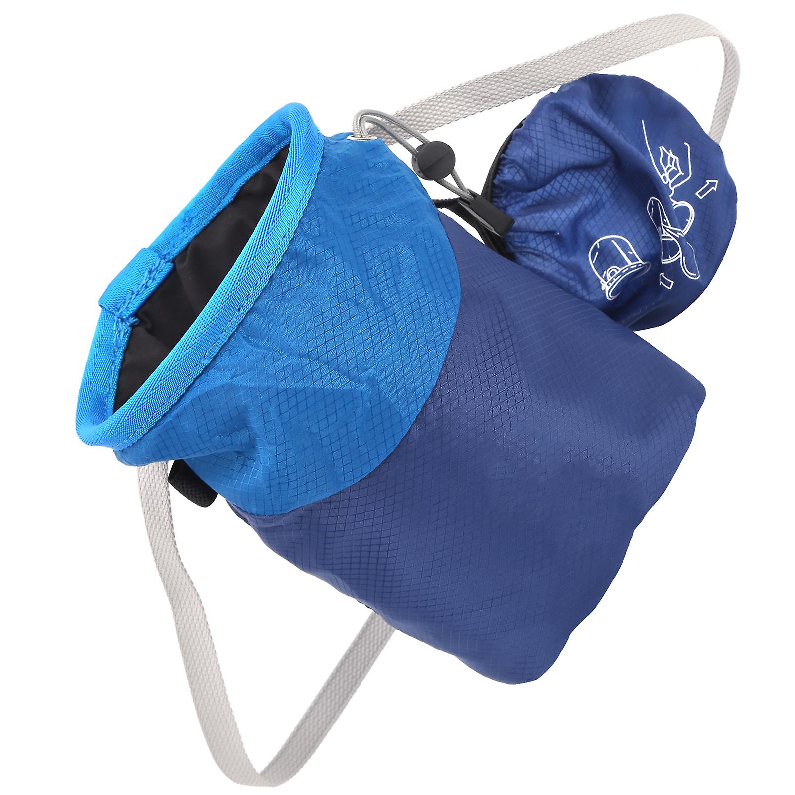 Rock Climbing Magnesium Powder Chalk Bag Outdoor Mountaineering Antiskid Equipment(blue )