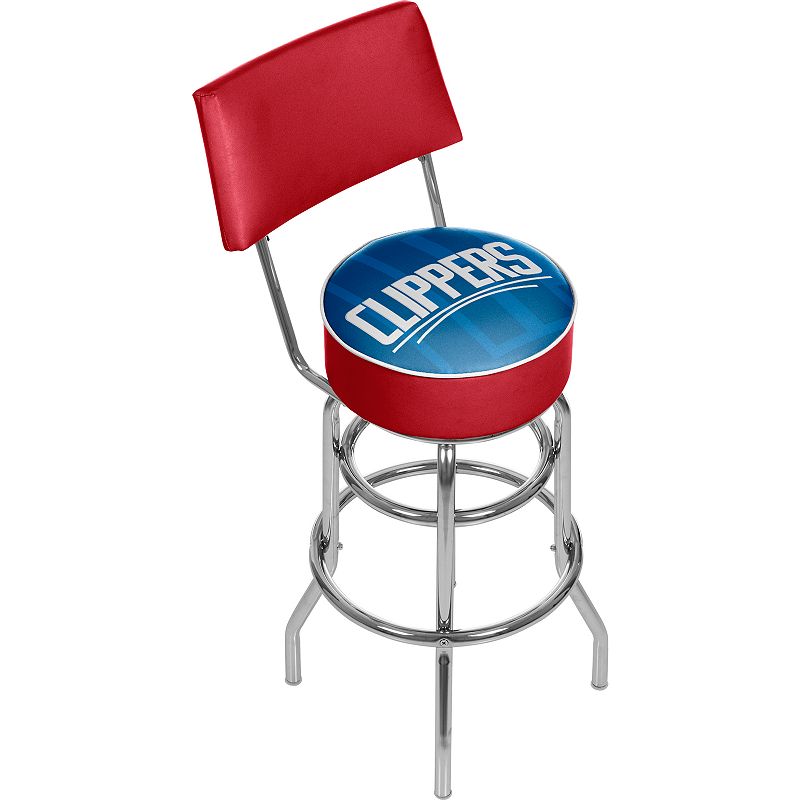 Los Angeles Clippers Padded Swivel Bar Stool with Back