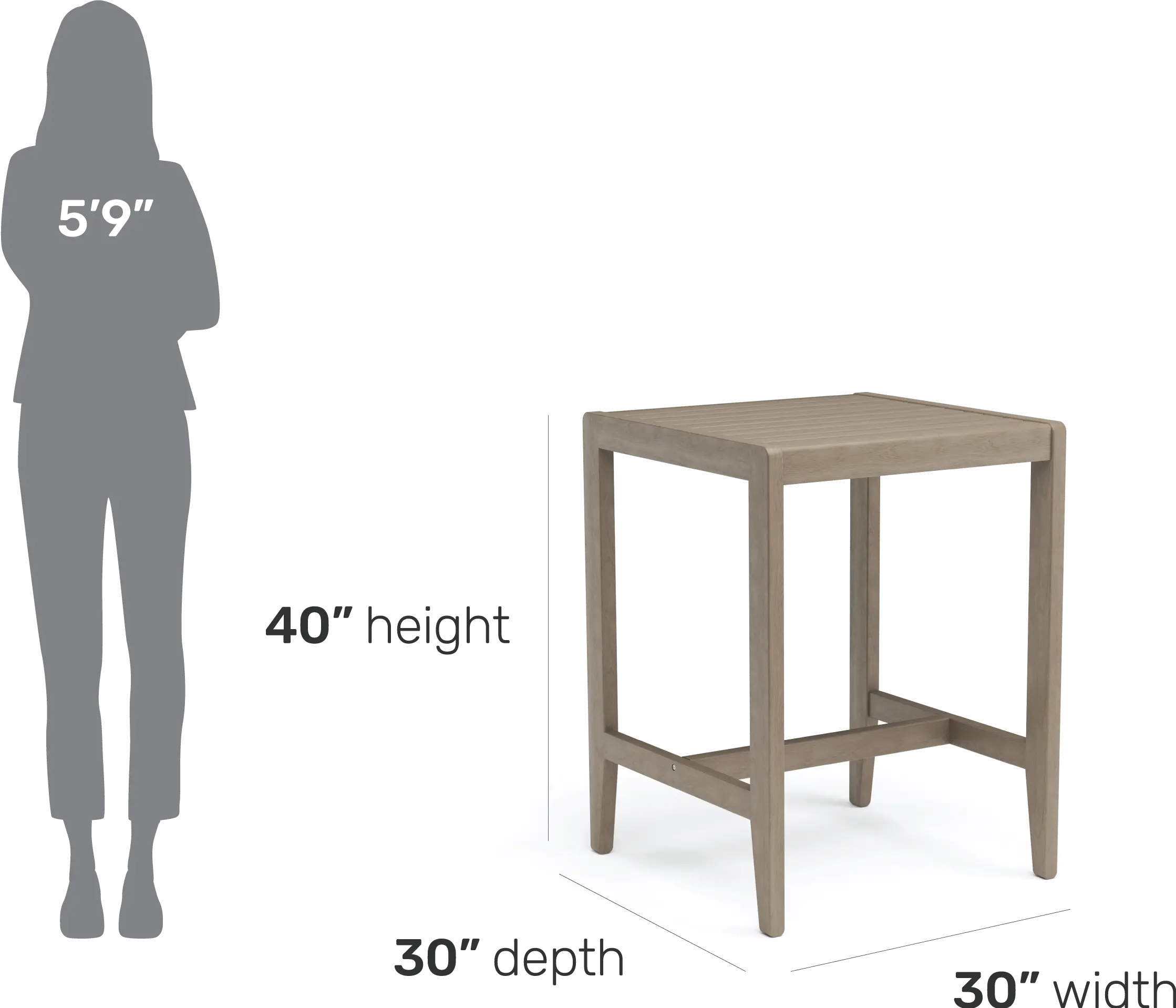 Sustain Brown Outdoor High Bistro Table