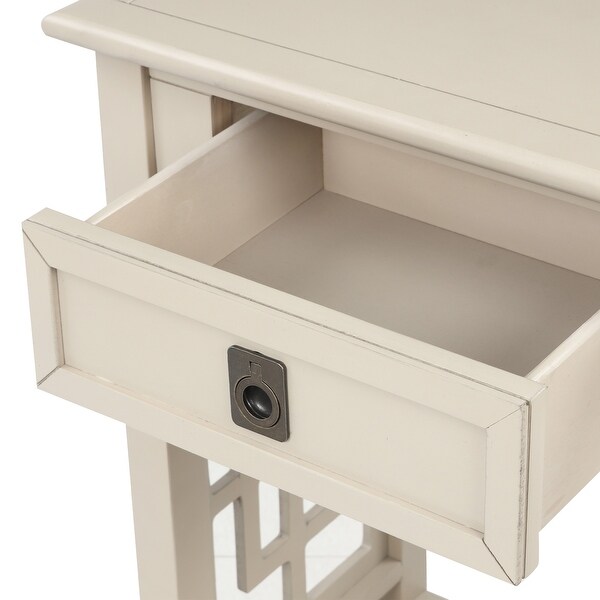 Nestfair Console Table with 2 Drawers and Bottom Shelf