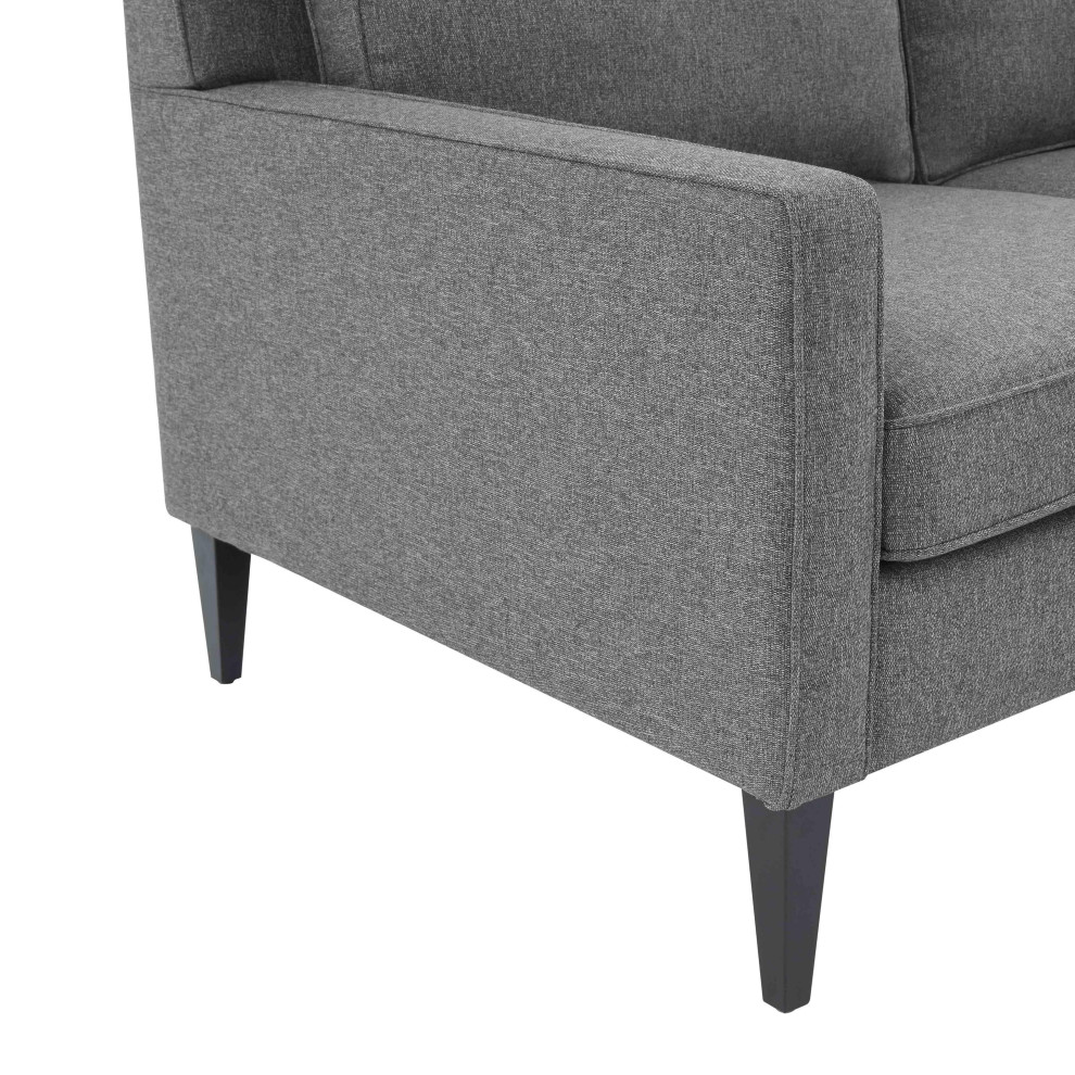 Luna Gray Loveseat   Midcentury   Loveseats   by First of a Kind USA Inc  Houzz