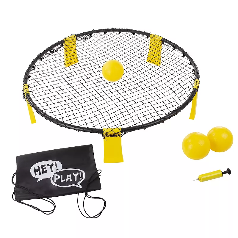 Hey! Play! Battle Volleyball Outdoor Adjustable Roundnet Tournament Set