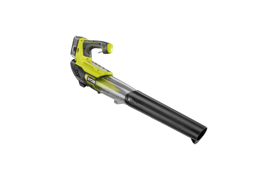 RYOBI P2180 ONE+ 18V 100 MPH 280 CFM Cordless Battery Variable-Speed Jet Fan Leaf Blower with 4.0 Ah Battery and Charger