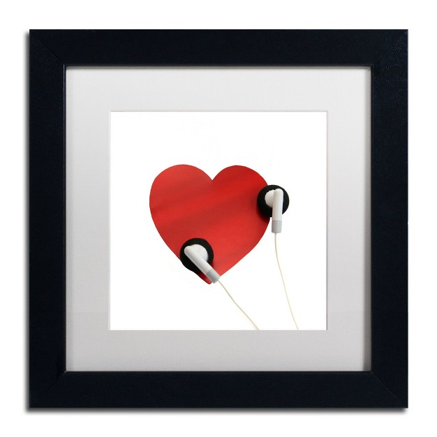 Trademark Fine Art beata Czyzowska Young x27 listen To Your Heart x27 Matted Framed Art