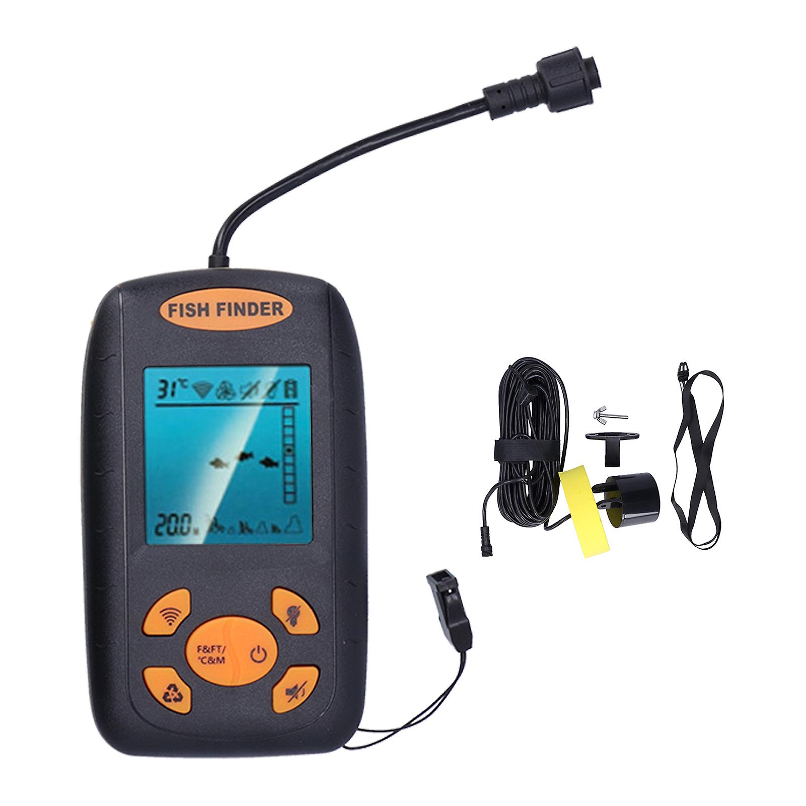 Fish Finder Wireless Lcd Visual Handheld Sounder Alarm Fishing Transducer For Outdoor Activity