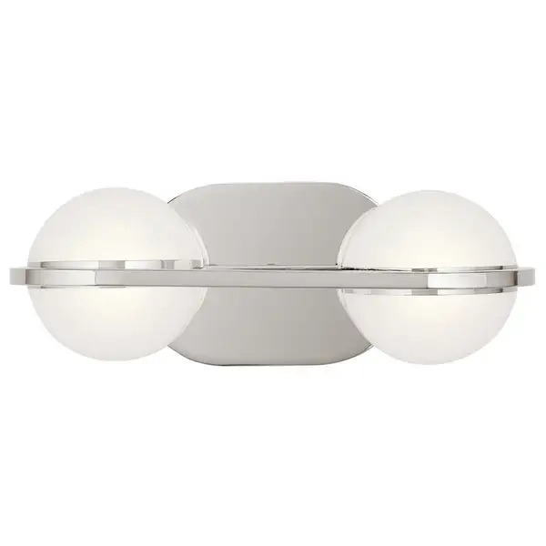 elan Brettin Collection 2-Light LED Vanity Light Polished Nickel