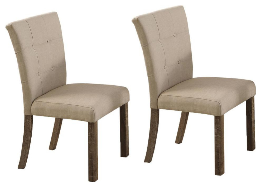 Light Gray With Beige Side Chairs   Transitional   Dining Chairs   by BisonOffice  Houzz