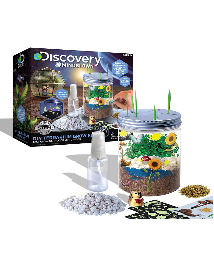 Discovery #MINDBLOWN Discovery Kids DIY Terrarium Grow Kit  Fast-Growing Indoor Mini Garden