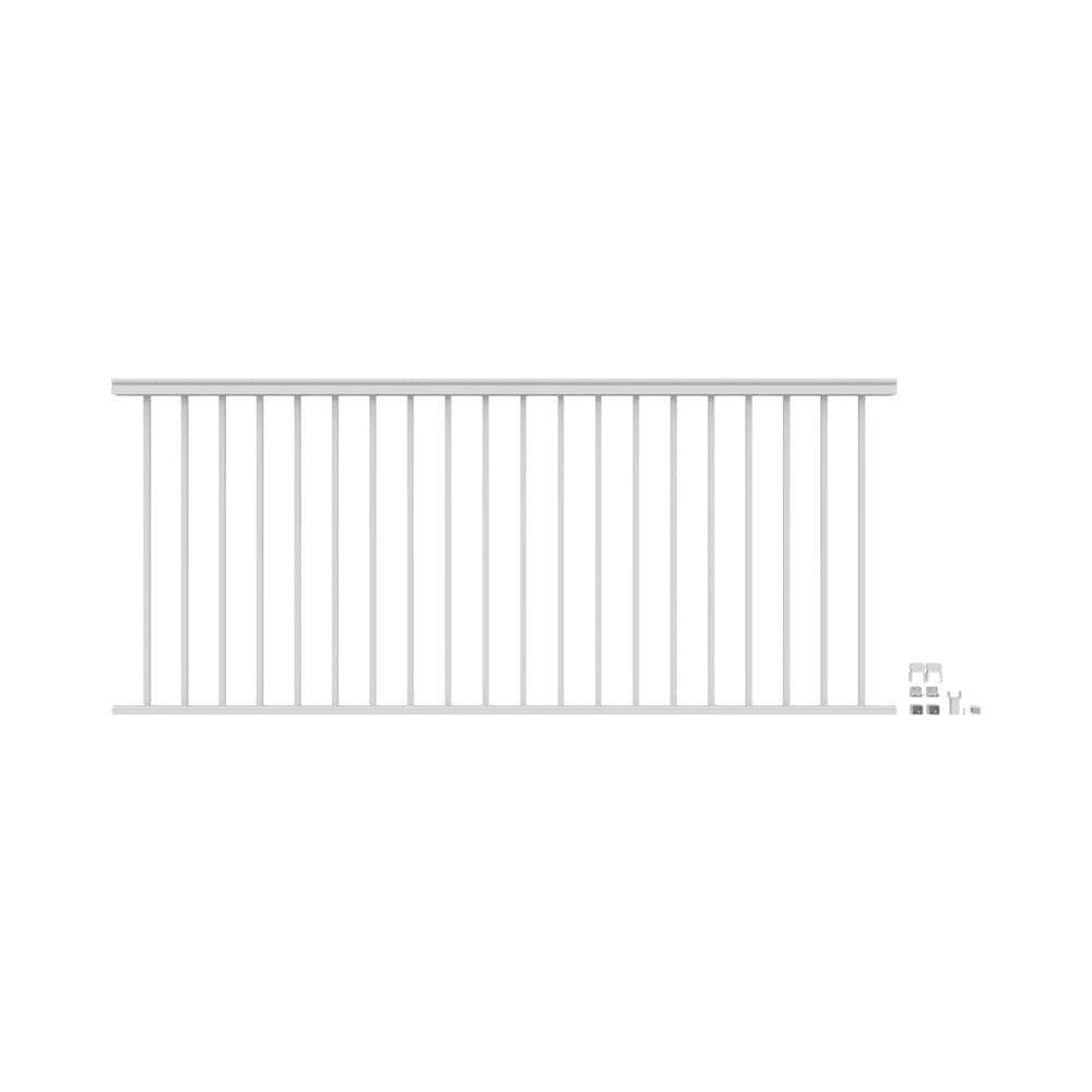 Barrette Outdoor Living VersaRail Classic 8 ft. x 42 in. White Aluminum Rail Level Kit 73043042