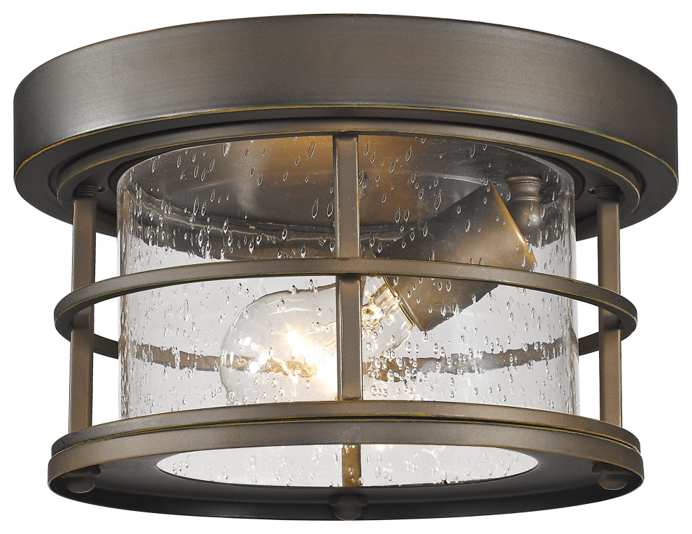 Exterior Additions Collection 1 Light Outdoor in Oil Rubbed Bronze Finish   Transitional   Outdoor Flush mount Ceiling Lighting   by Ownax  Houzz